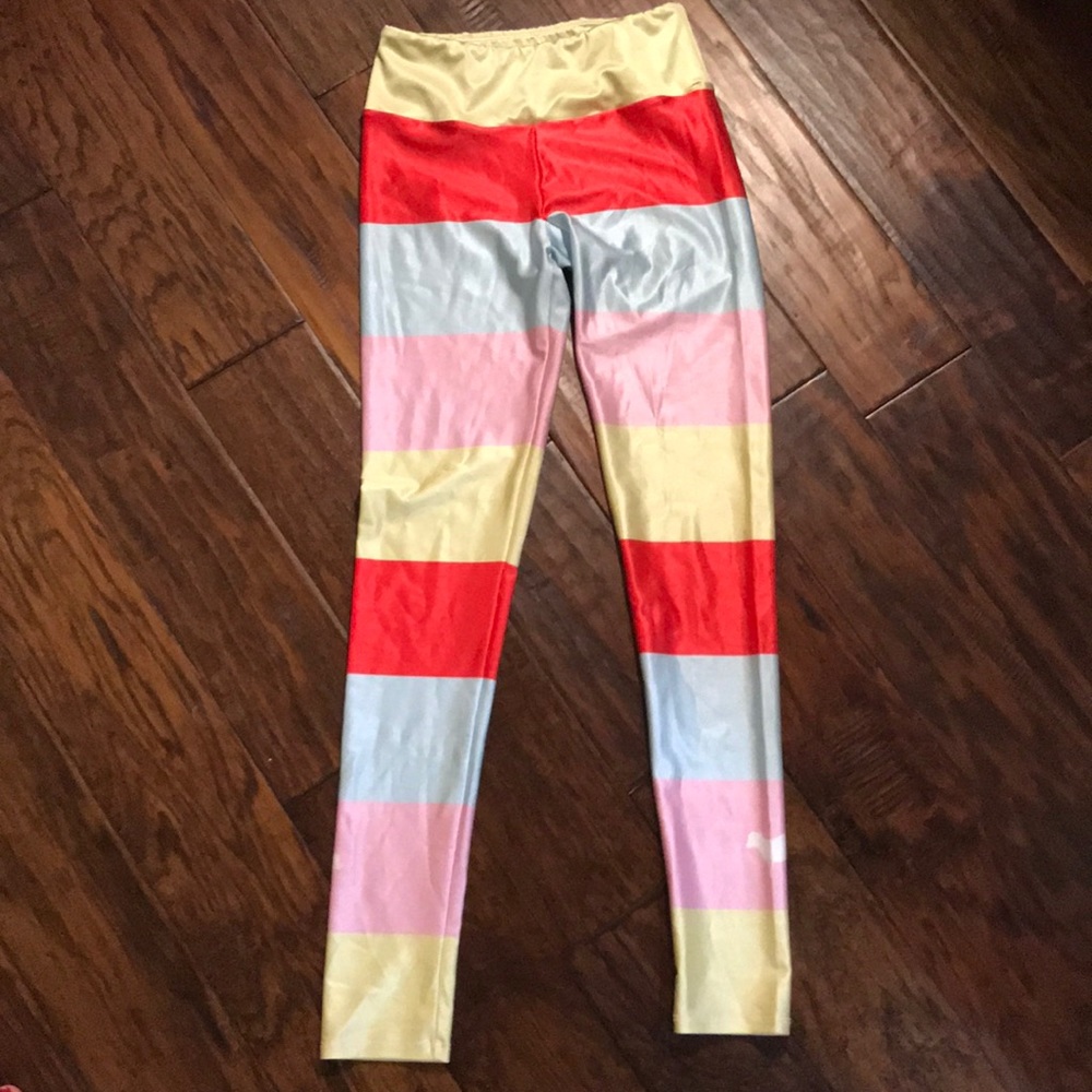 Goldsheep Candy Stripe Leggings, Size M